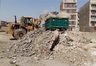 کلانشهر کرمانشاه در محاصره هزاران تن پسماند ساختمانی